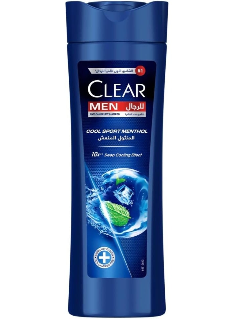 CLEAR Shampoo for men, anti-dandruff shampoo, Cool Sport Menthol, 100% Dandruff-free hair^ & Nourished Scalp, 350 ml - Image 1